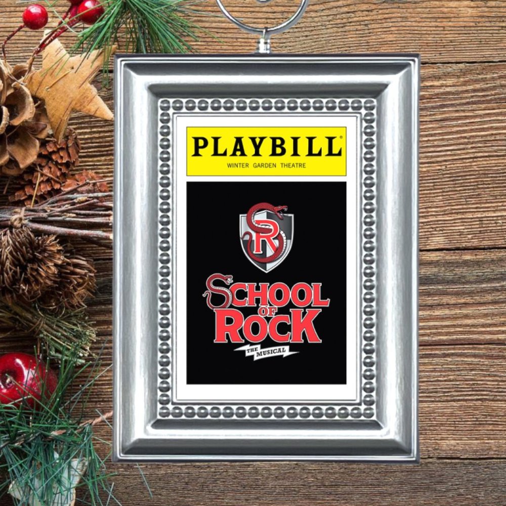 School of Rock Broadway Musical Playbill Christmas Tree Ornament - Picture 1 of 3